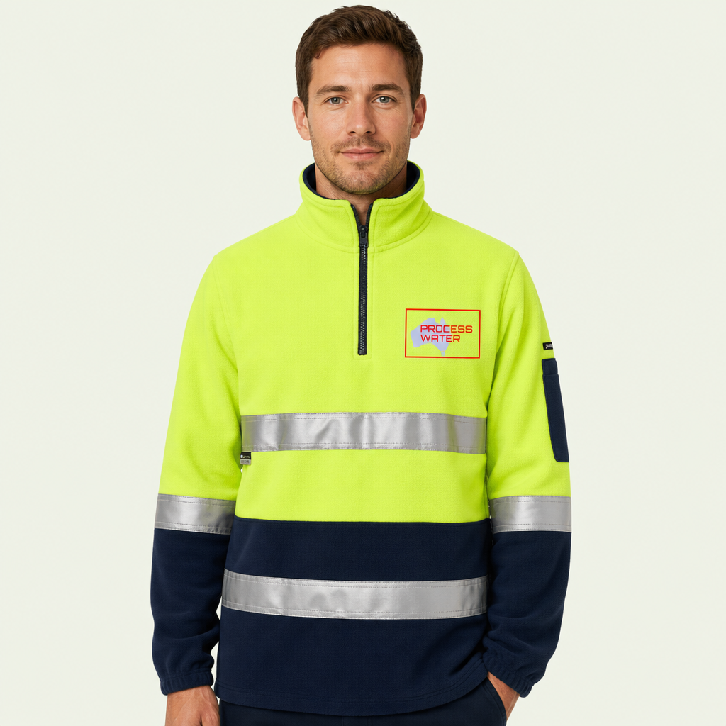 Hi Vis (D+N) Half Zip Fleece