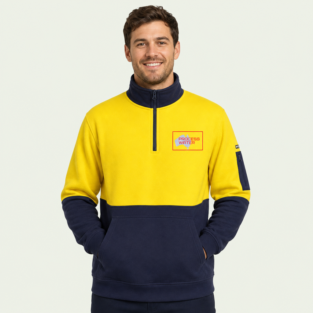 Hi Vis 310 Cotton 1/2 Zip Fleece