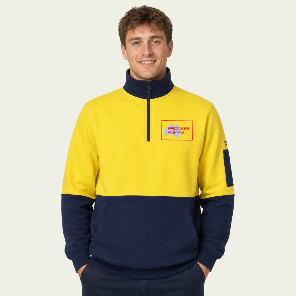 Hi Vis 310 Cotton 1/2 Zip Fleece