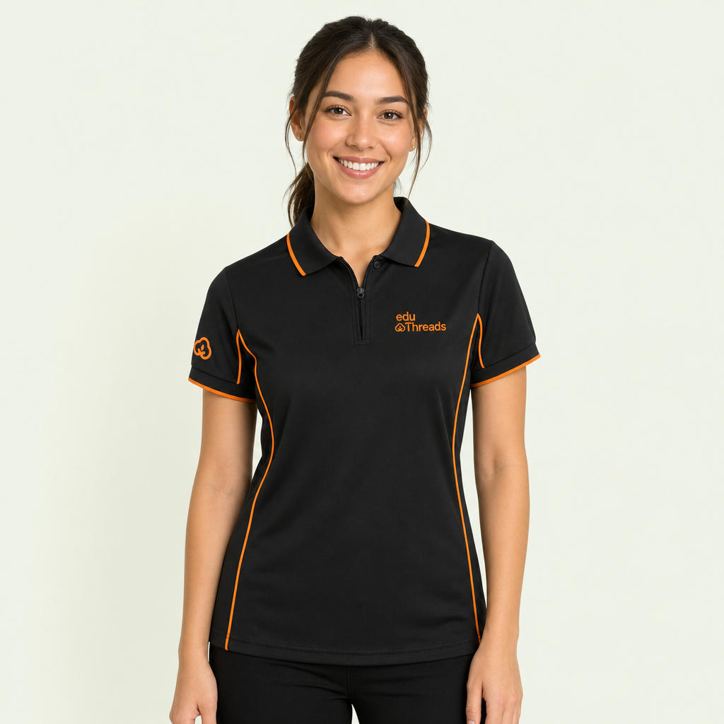 Ladies Fit Piping Polo - EduThreads