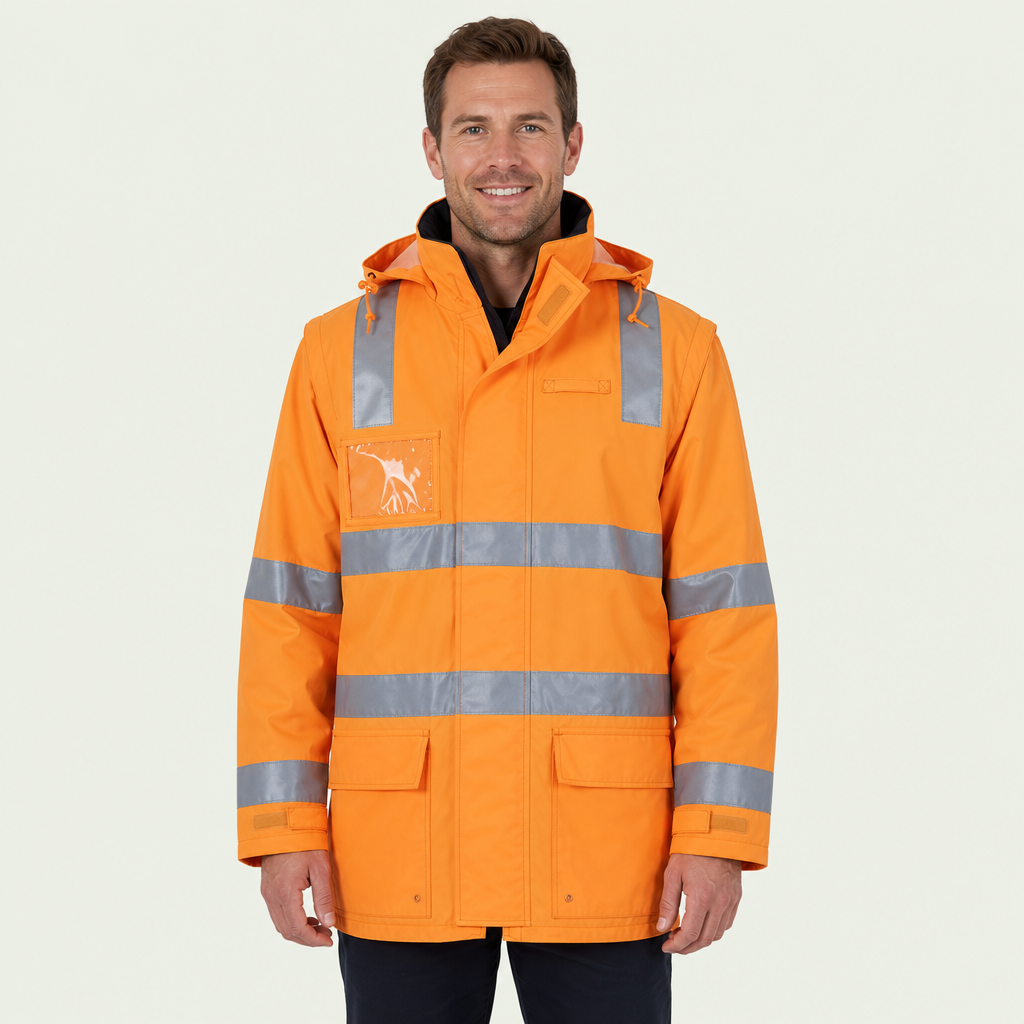 Zip Off Sleeve Longline Jacket (D+N) Aus Rail