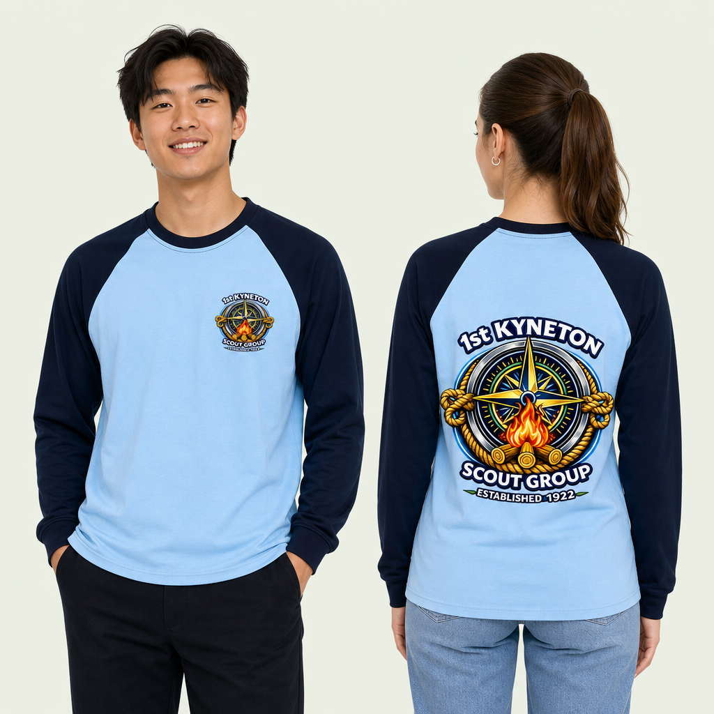 Youth Raglan Long Sleeve T-Shirt - Campfire