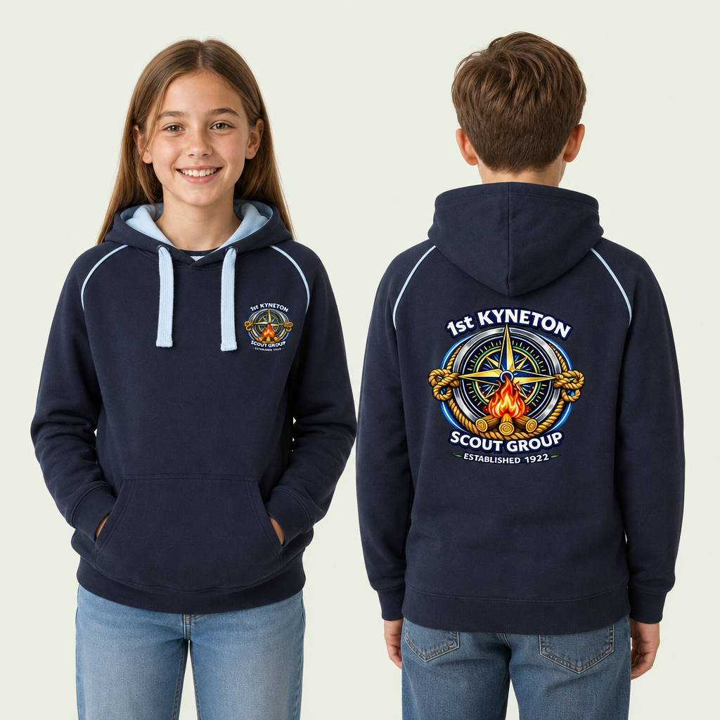 Youth Contrast Hoodie - Campfire