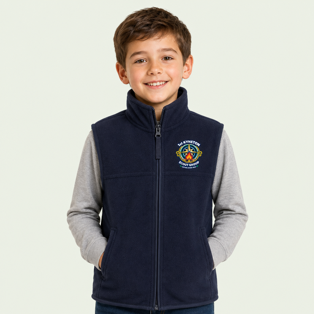 Youth Polar Fleece Vest - Campfire